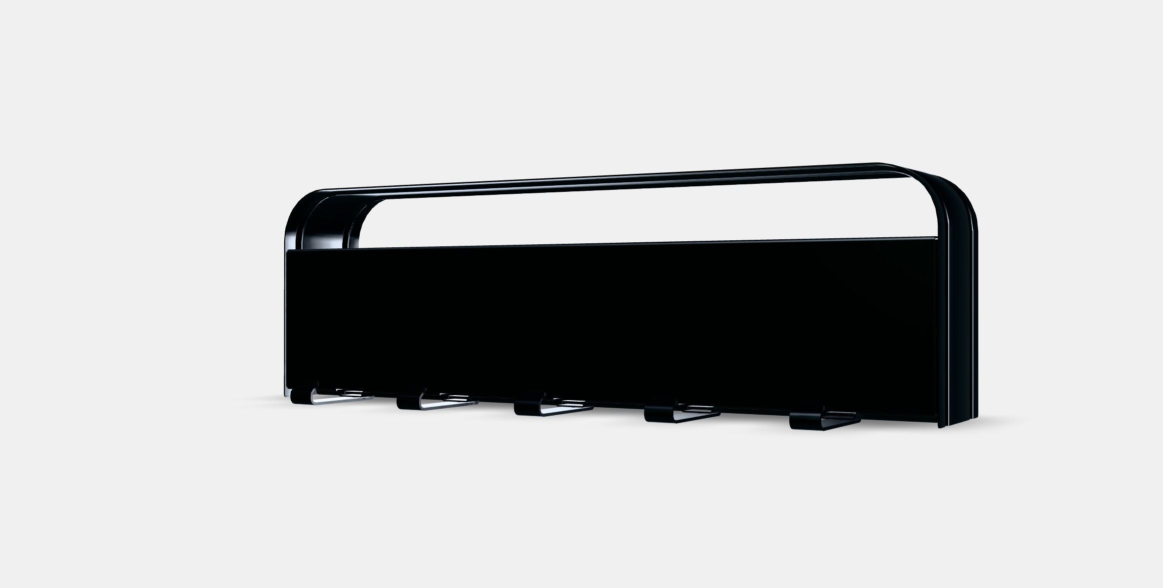 LILLASJON wall shelf with 5 hooks Low-poly 3D model_13