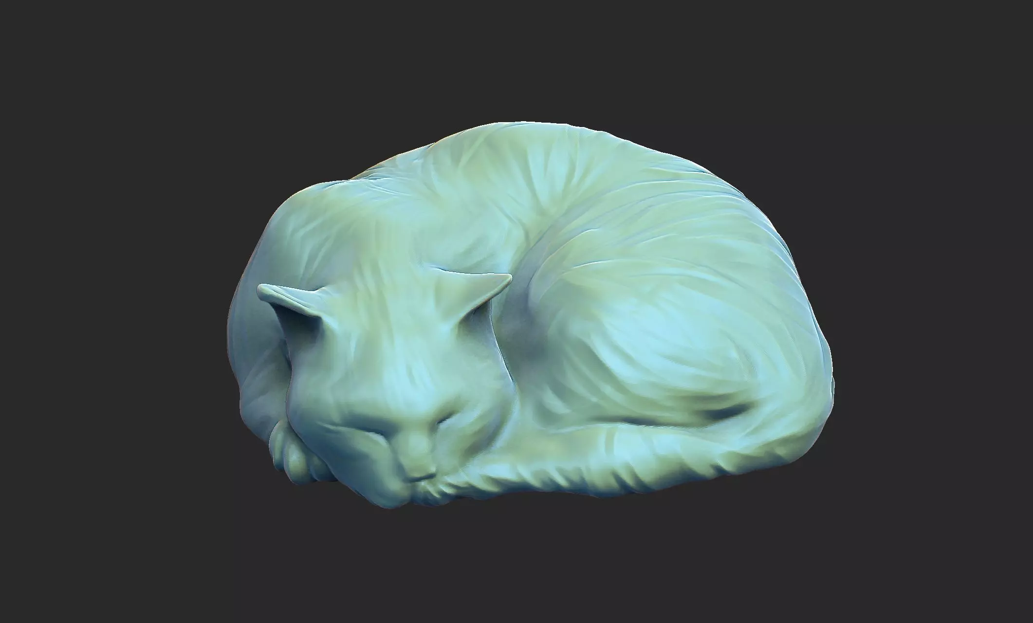 sleeping cat 3D model_0