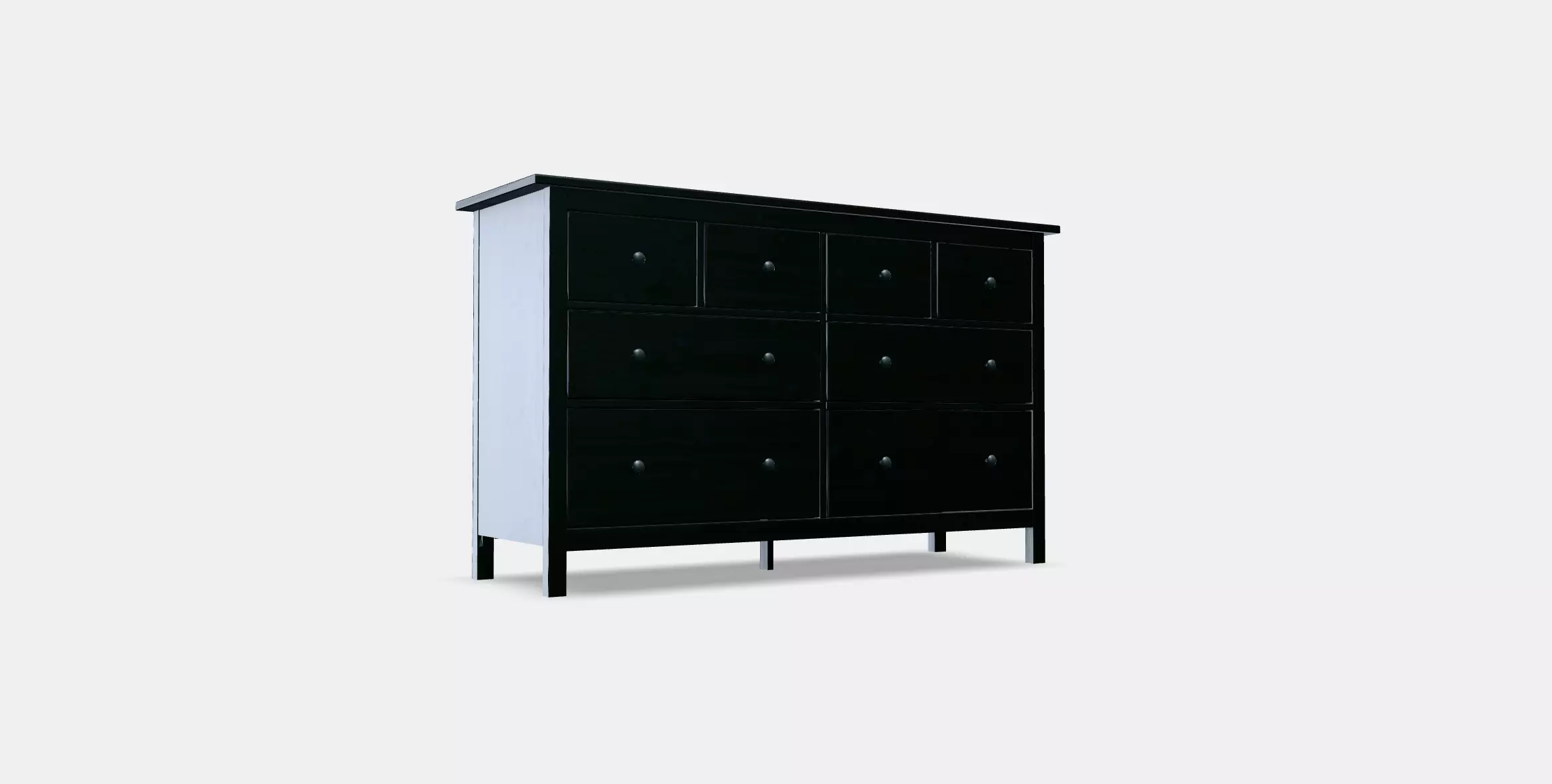 HEMNES chest of drawers with 8 drawers Low-poly 3D model_0