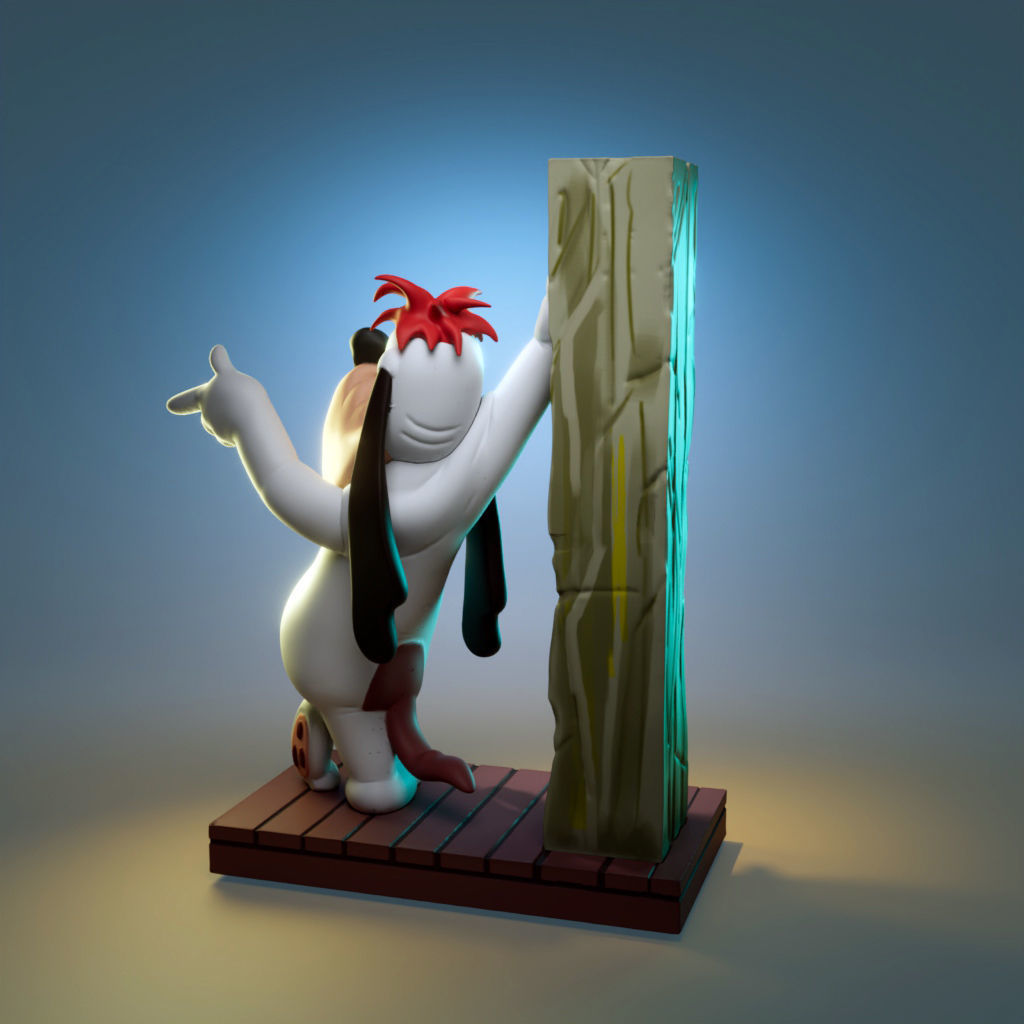 Droopy - Pen-Holder 3D print model_2