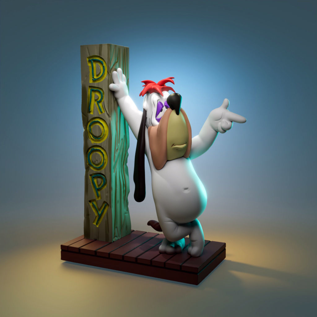 Droopy - Pen-Holder 3D print model_4