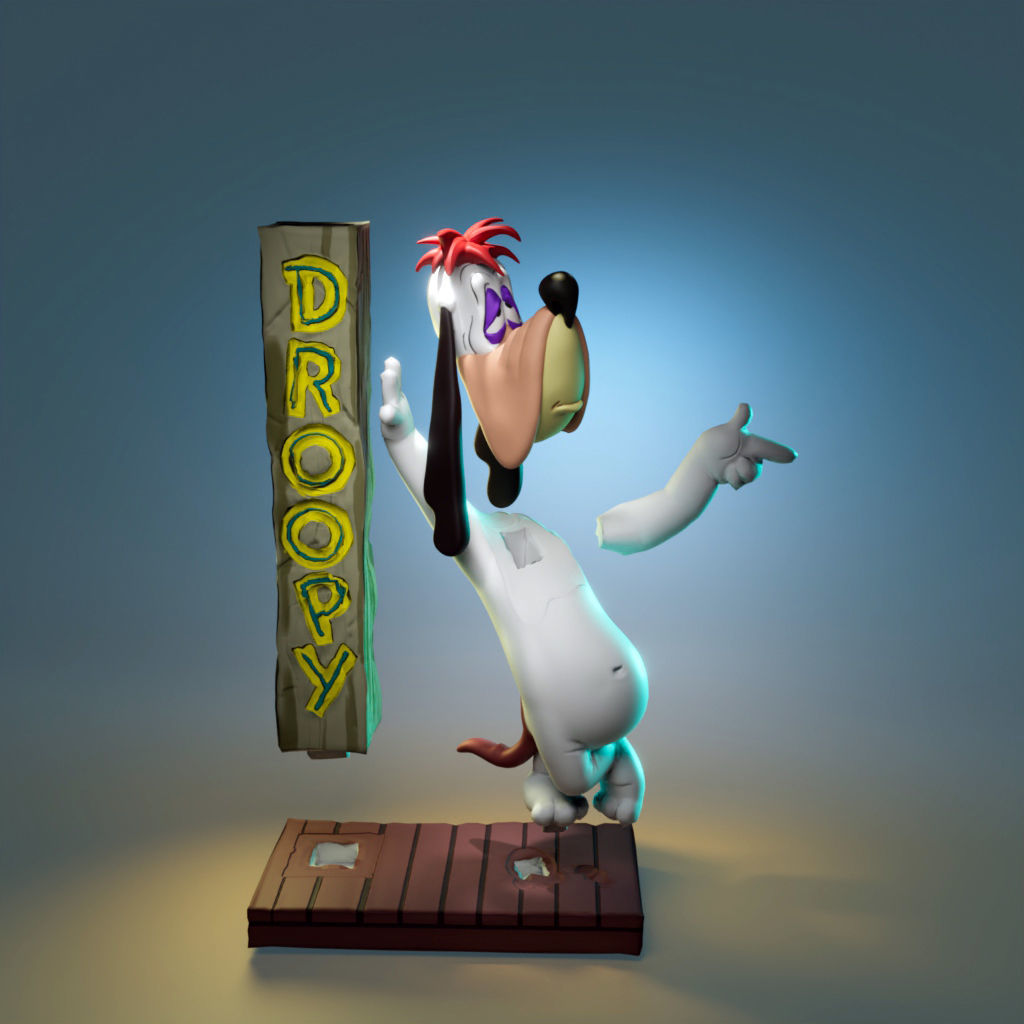 Droopy - Pen-Holder 3D print model_5