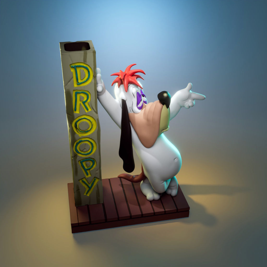 Droopy - Pen-Holder 3D print model_3