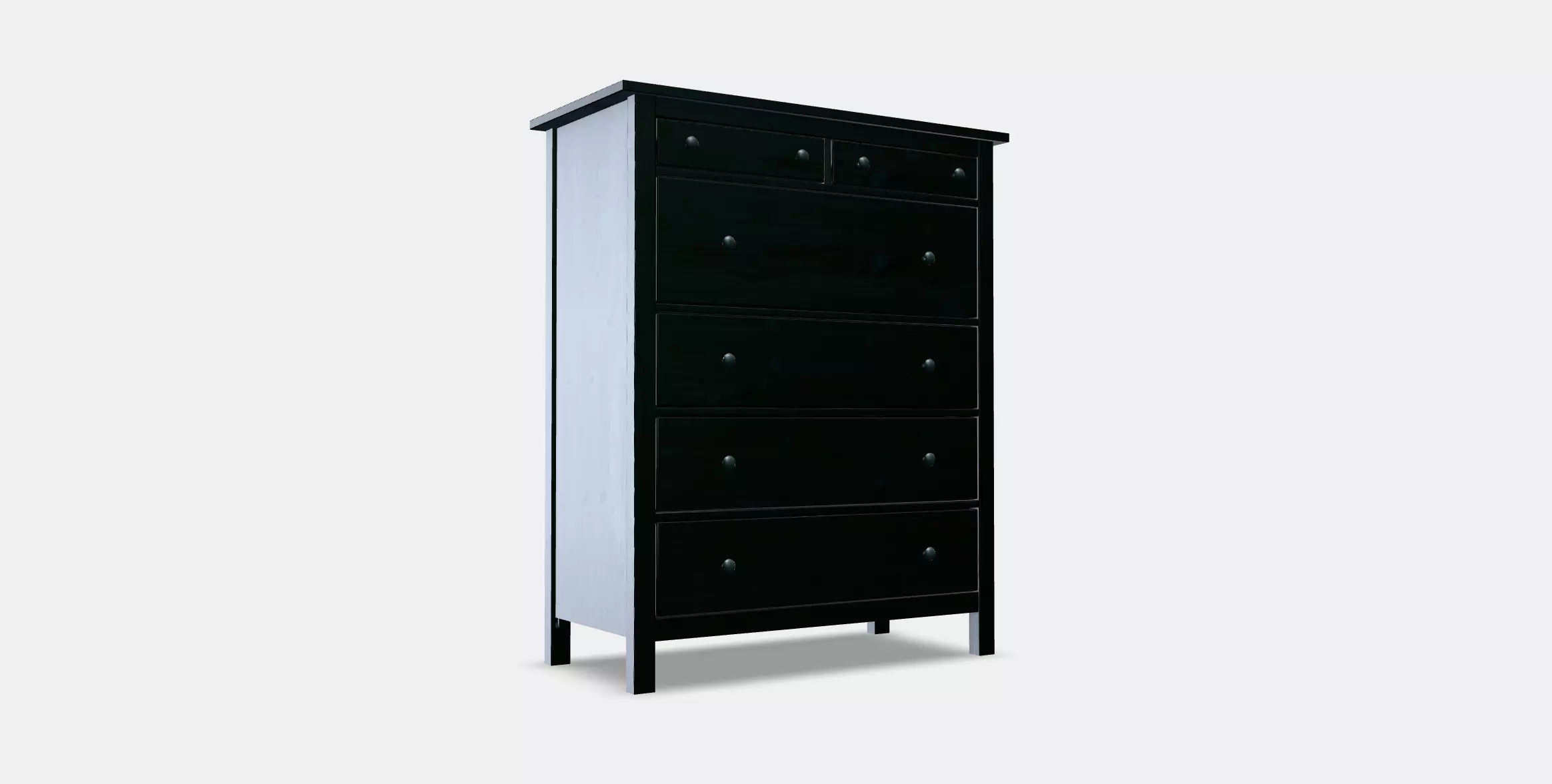 HEMNES chest of drawers with 6 drawers 1 Low-poly 3D model_0