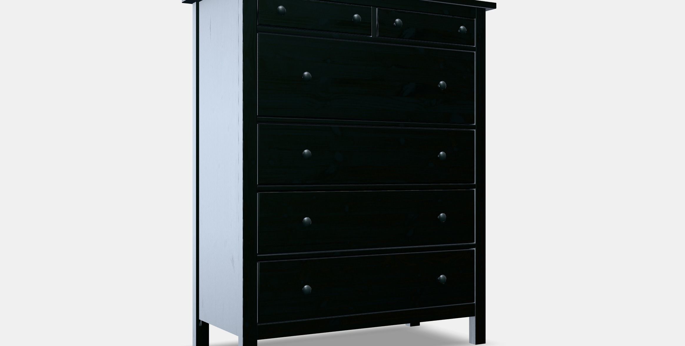 HEMNES chest of drawers with 6 drawers 1 Low-poly 3D model_9