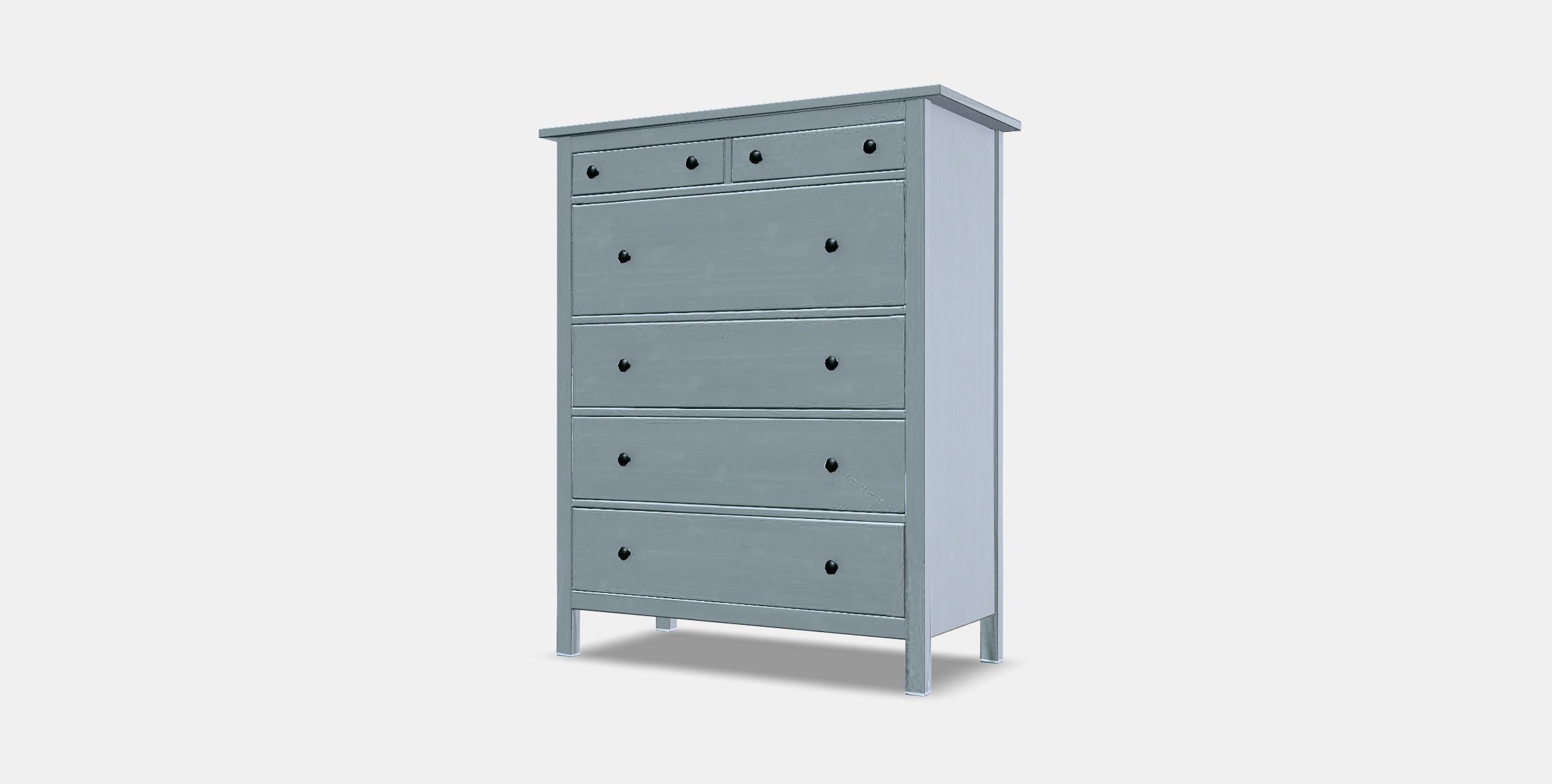 HEMNES chest of drawers with 6 drawers 2 Low-poly 3D model_11