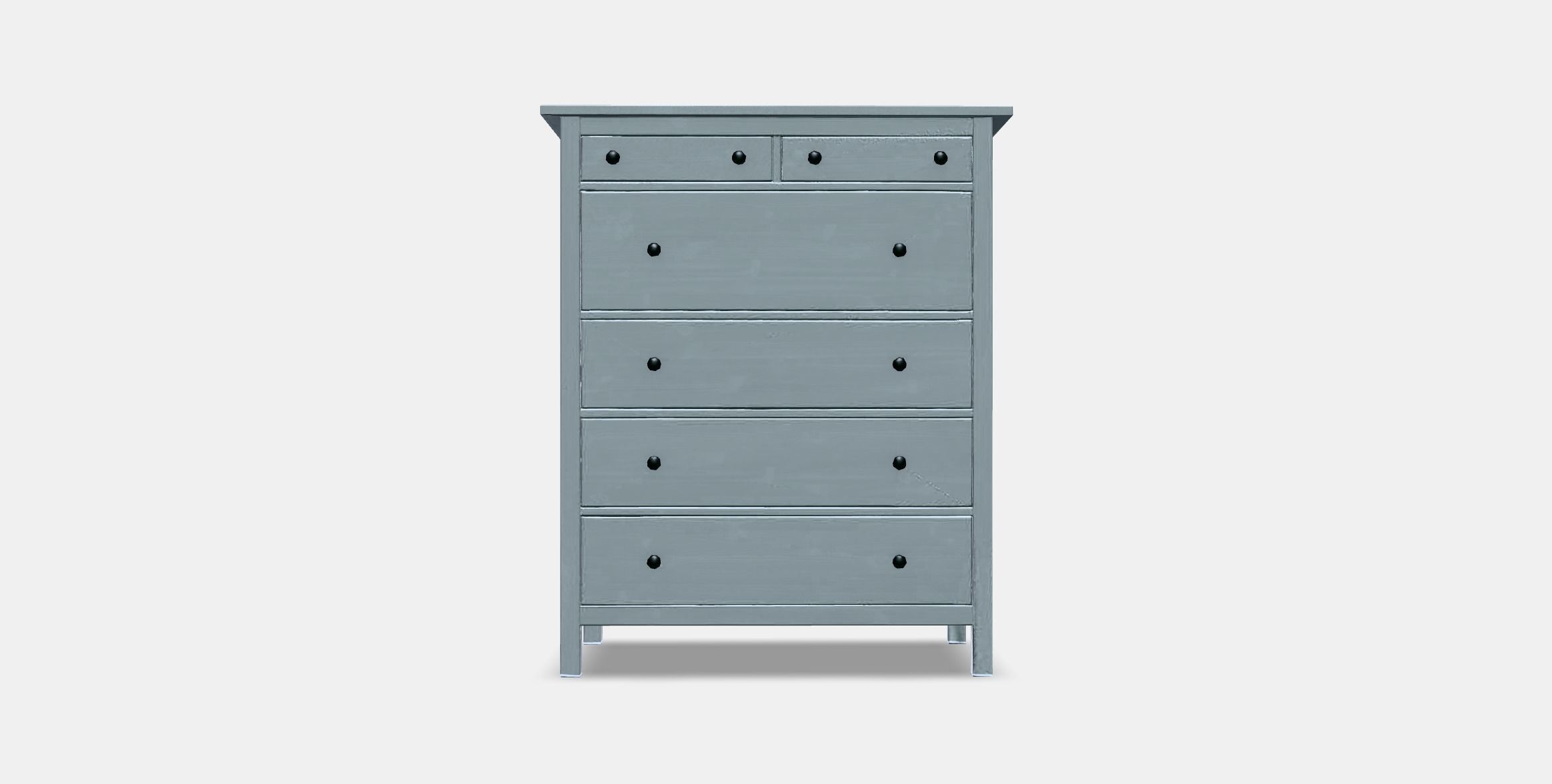 HEMNES chest of drawers with 6 drawers 2 Low-poly 3D model_9