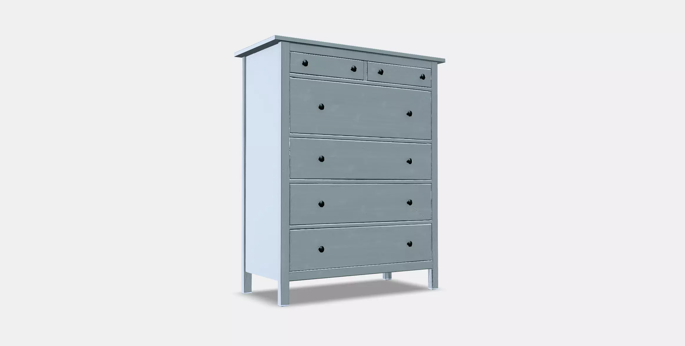 HEMNES chest of drawers with 6 drawers 2 Low-poly 3D model_0
