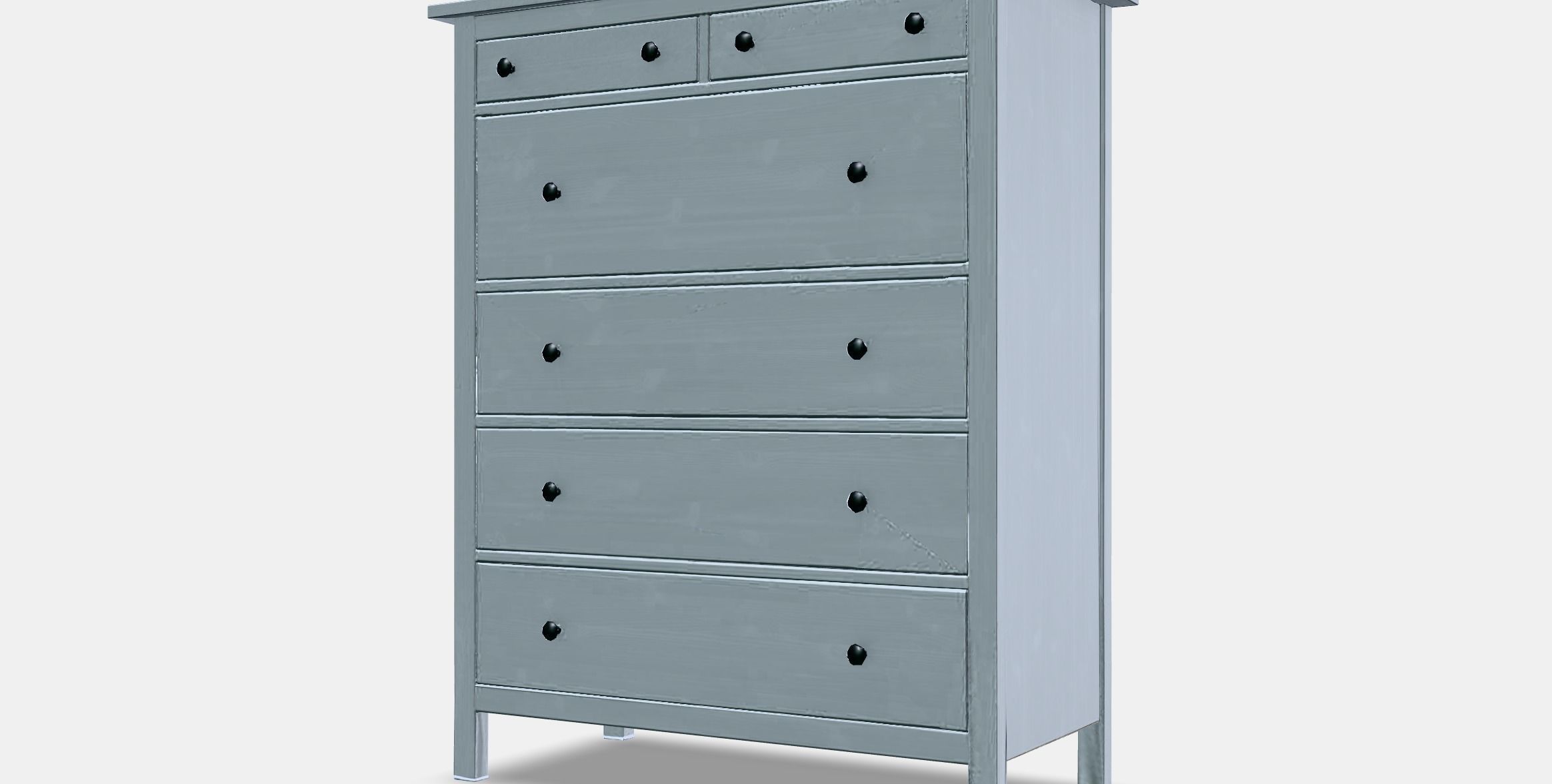 HEMNES chest of drawers with 6 drawers 2 Low-poly 3D model_13