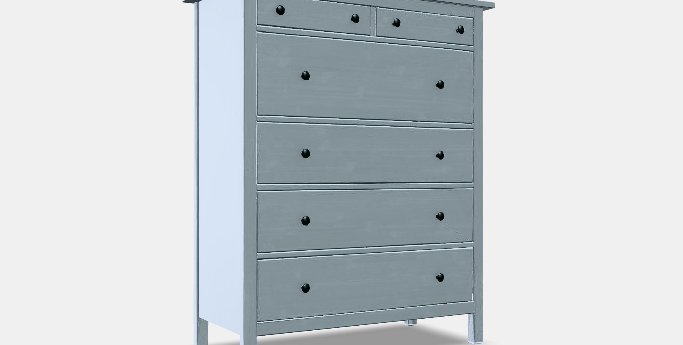 HEMNES chest of drawers with 6 drawers 2 Low-poly 3D model_10
