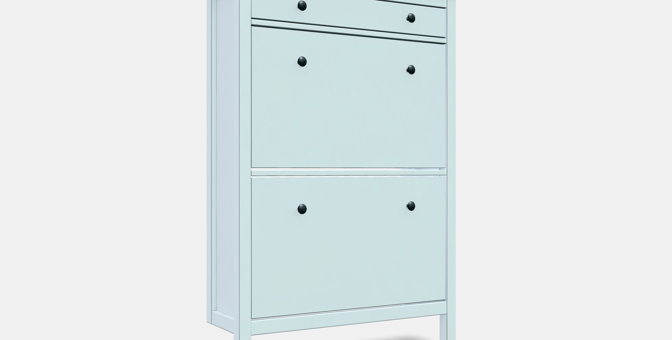 HEMNES shoe cabinet 2 compartments Low-poly 3D model_9
