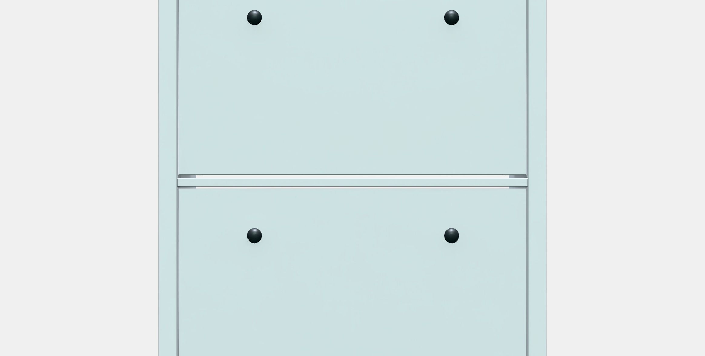 HEMNES shoe cabinet 2 compartments Low-poly 3D model_11