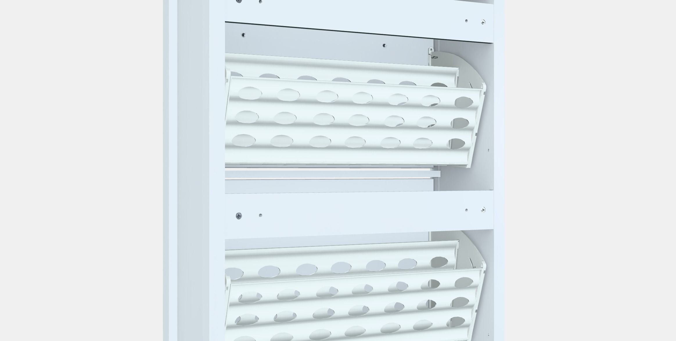 HEMNES shoe cabinet 2 compartments Low-poly 3D model_4