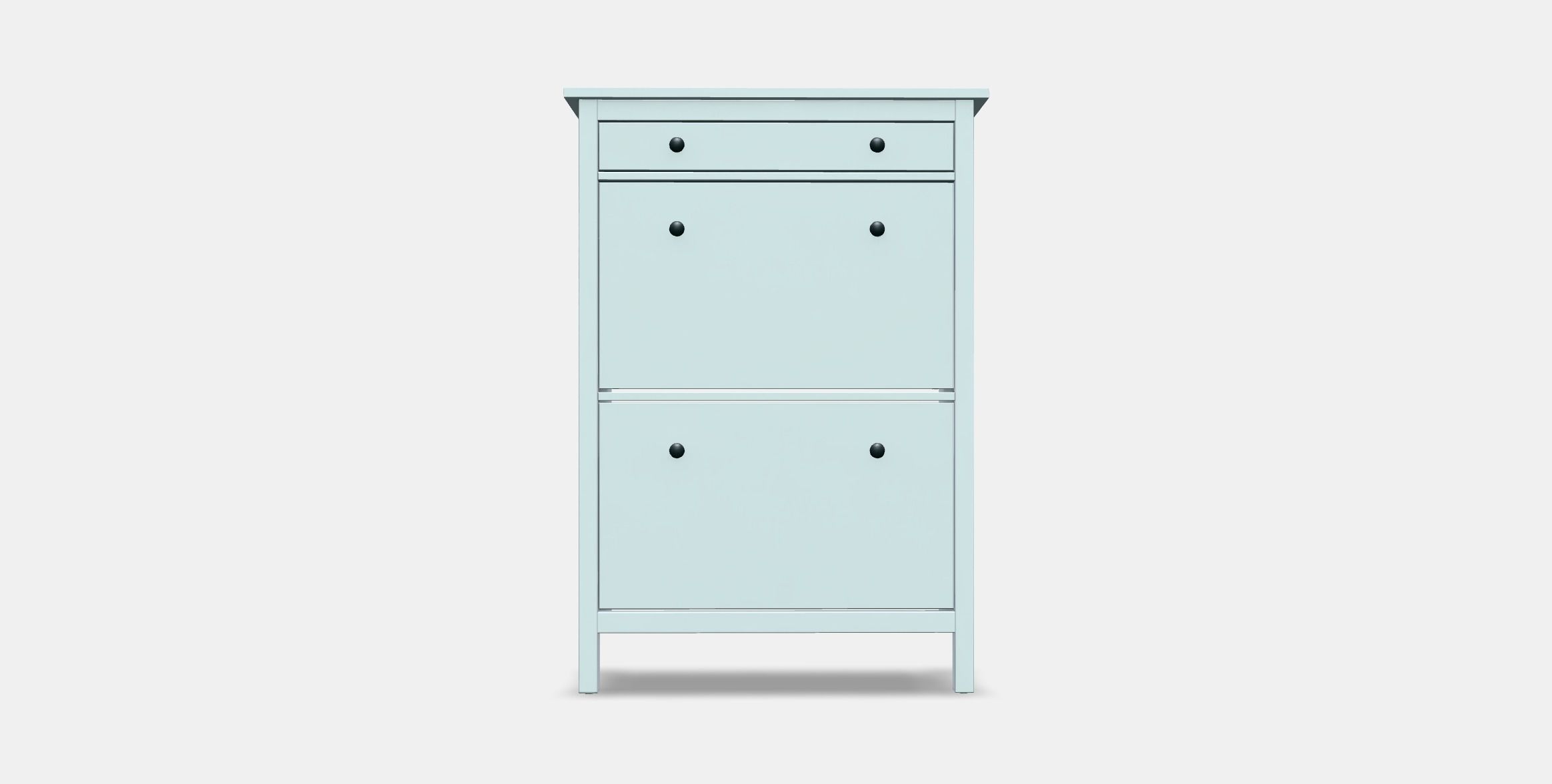 HEMNES shoe cabinet 2 compartments Low-poly 3D model_10