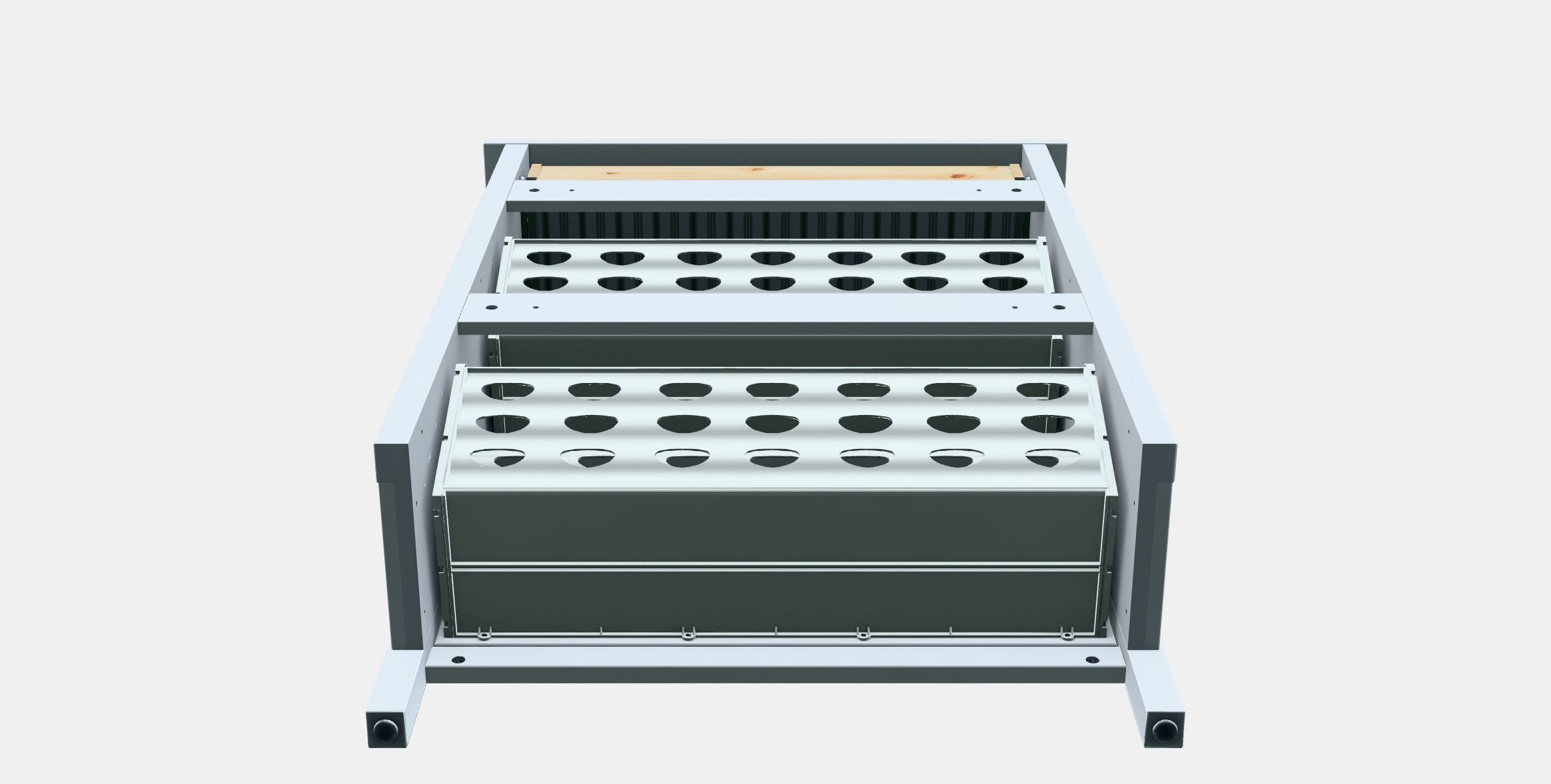 HEMNES shoe cabinet 2 compartments Low-poly 3D model_7