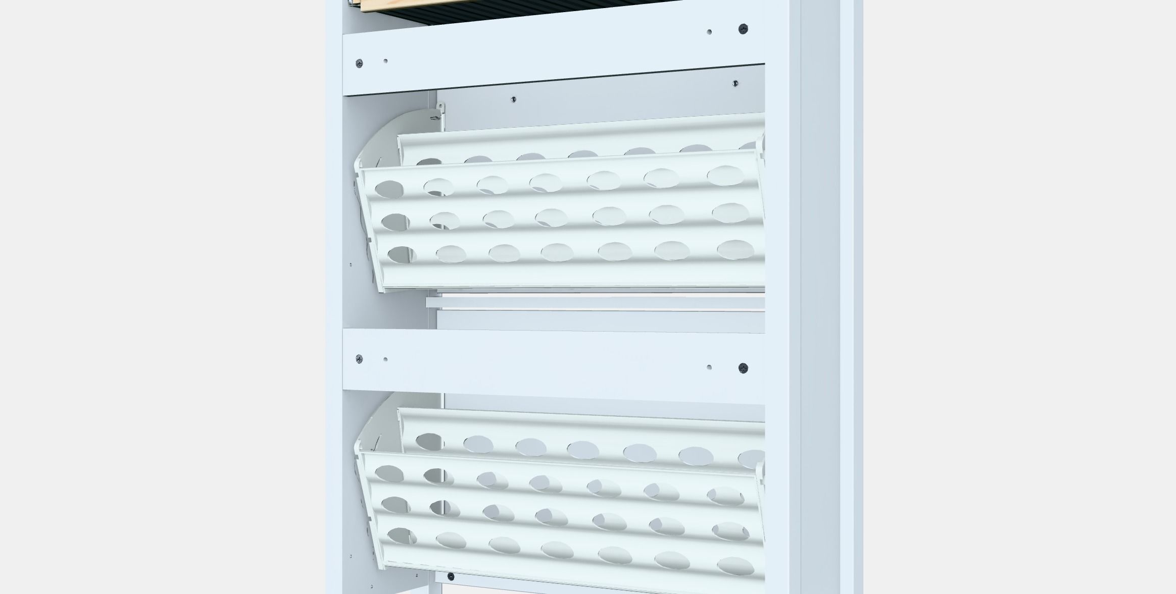 HEMNES shoe cabinet 2 compartments Low-poly 3D model_6