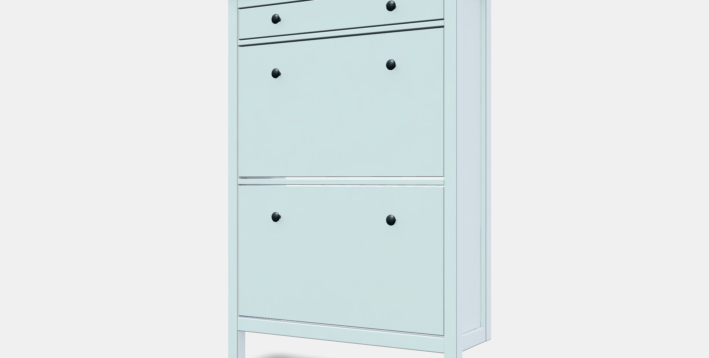 HEMNES shoe cabinet 2 compartments Low-poly 3D model_13