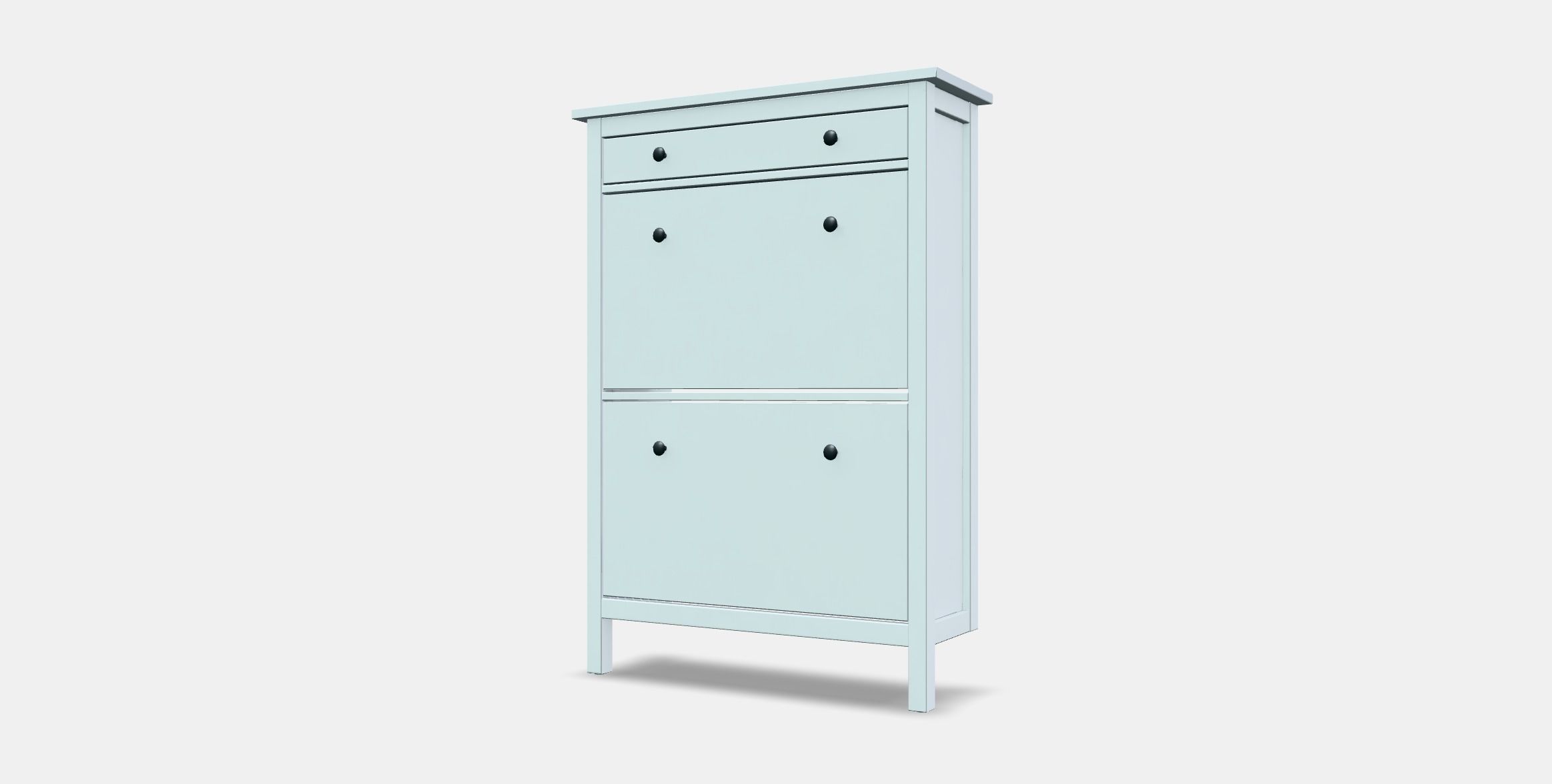 HEMNES shoe cabinet 2 compartments Low-poly 3D model_12