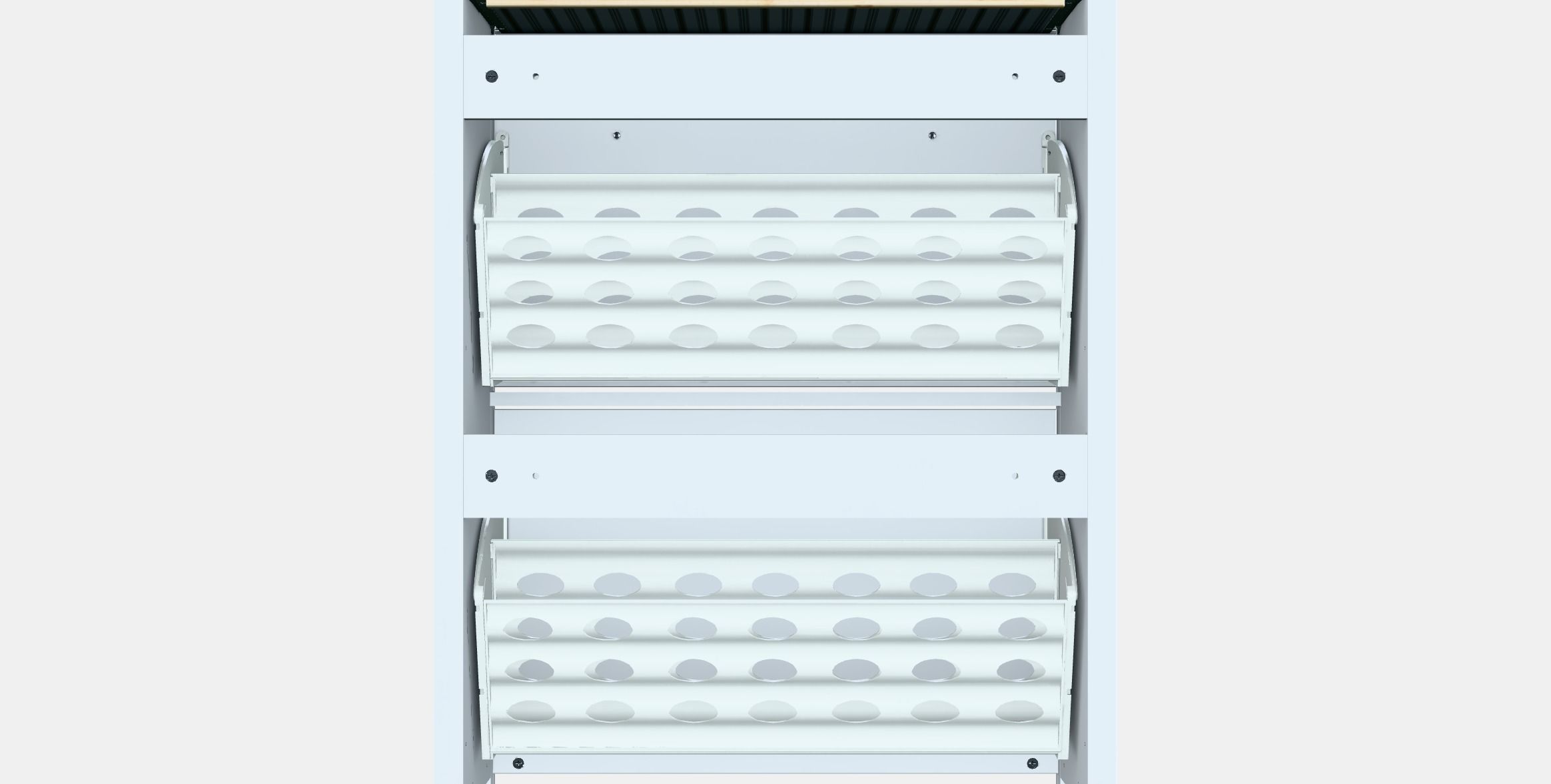 HEMNES shoe cabinet 2 compartments Low-poly 3D model_15