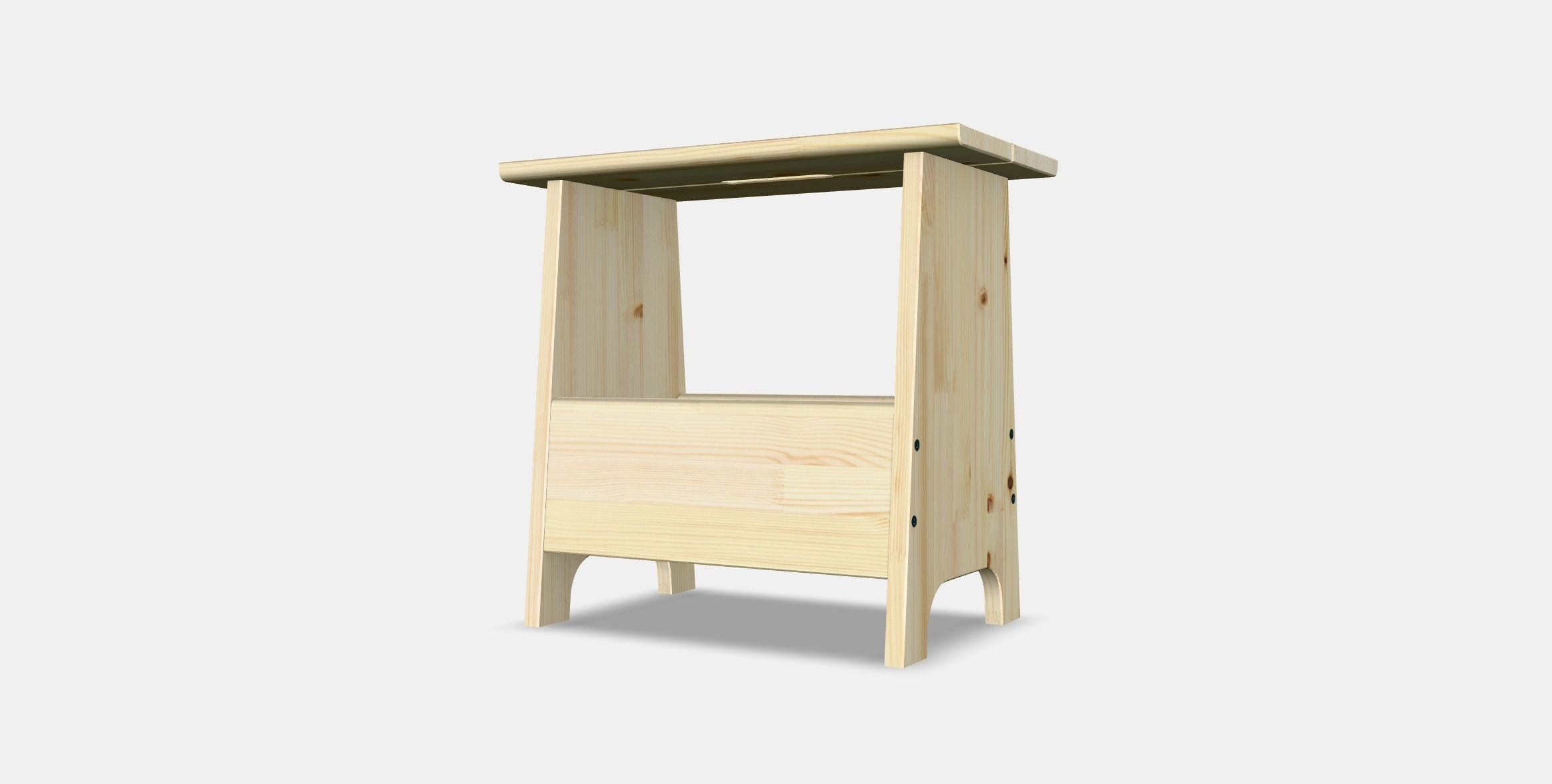 PERJOHAN stool with storage Low-poly 3D model_3