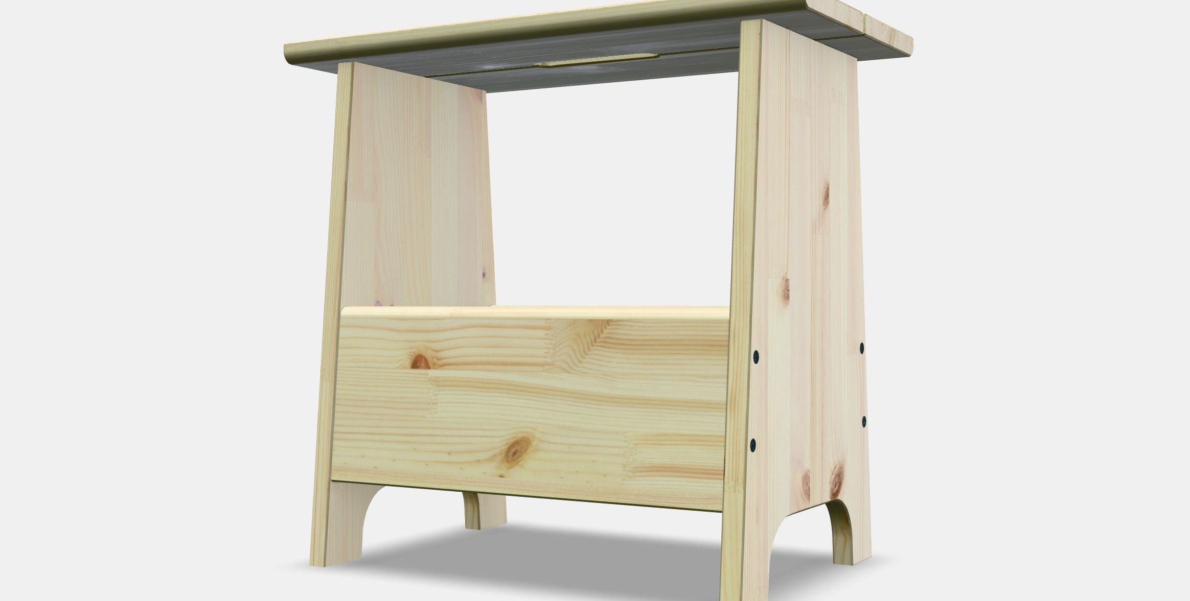 PERJOHAN stool with storage Low-poly 3D model_14