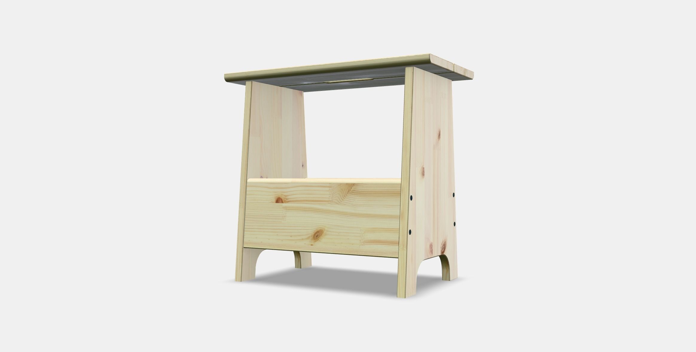 PERJOHAN stool with storage Low-poly 3D model_12