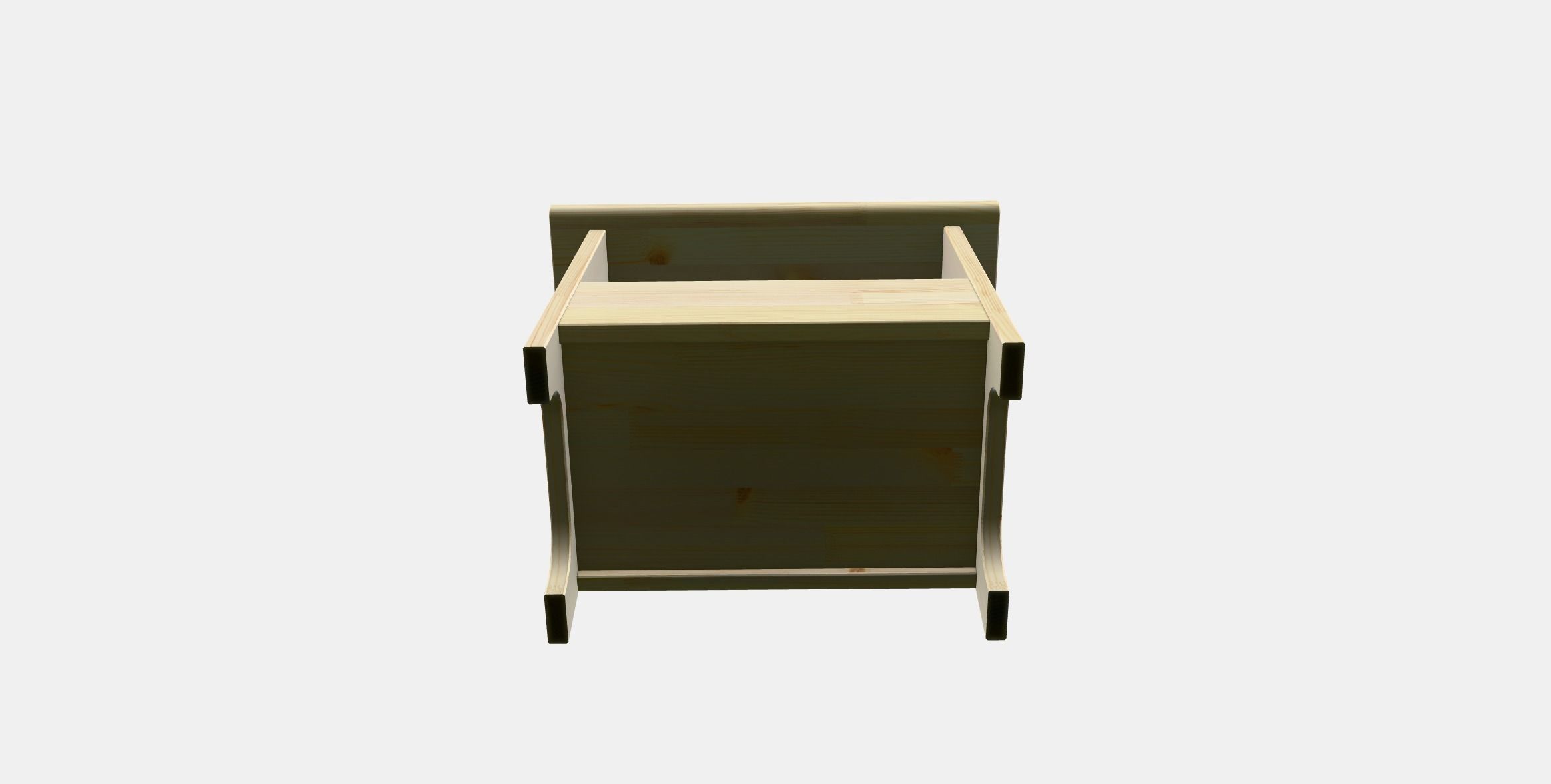 PERJOHAN stool with storage Low-poly 3D model_5