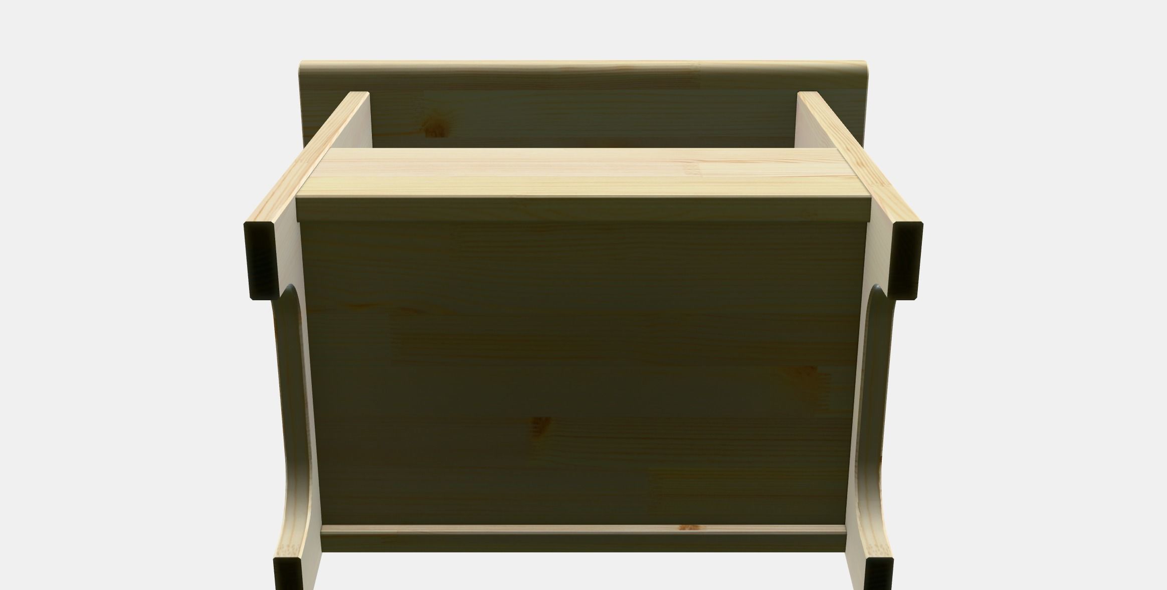 PERJOHAN stool with storage Low-poly 3D model_8