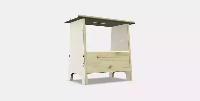 PERJOHAN stool with storage