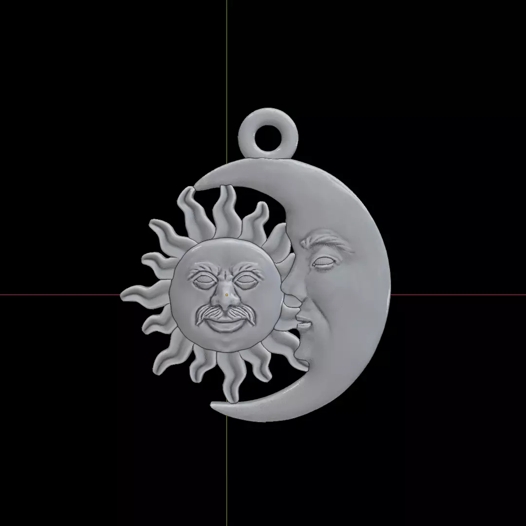Dije Sol y Luna 3D print model