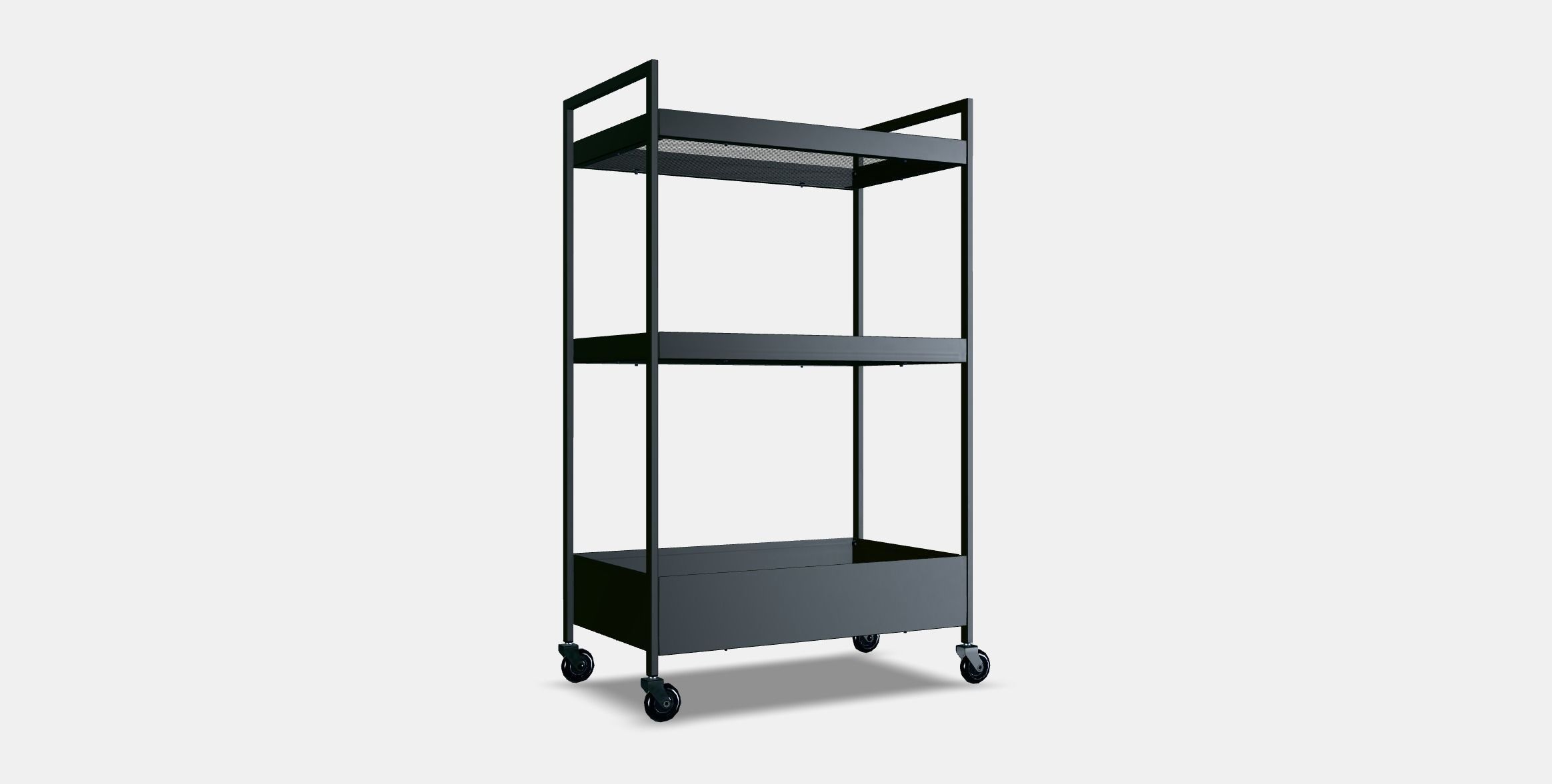 NISSAFORS serving trolley Low-poly 3D model_16
