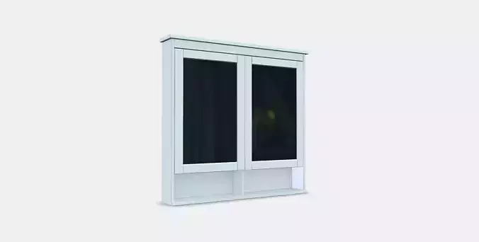 HEMNES mirror cabinet 2 doors Low-poly 3D model
