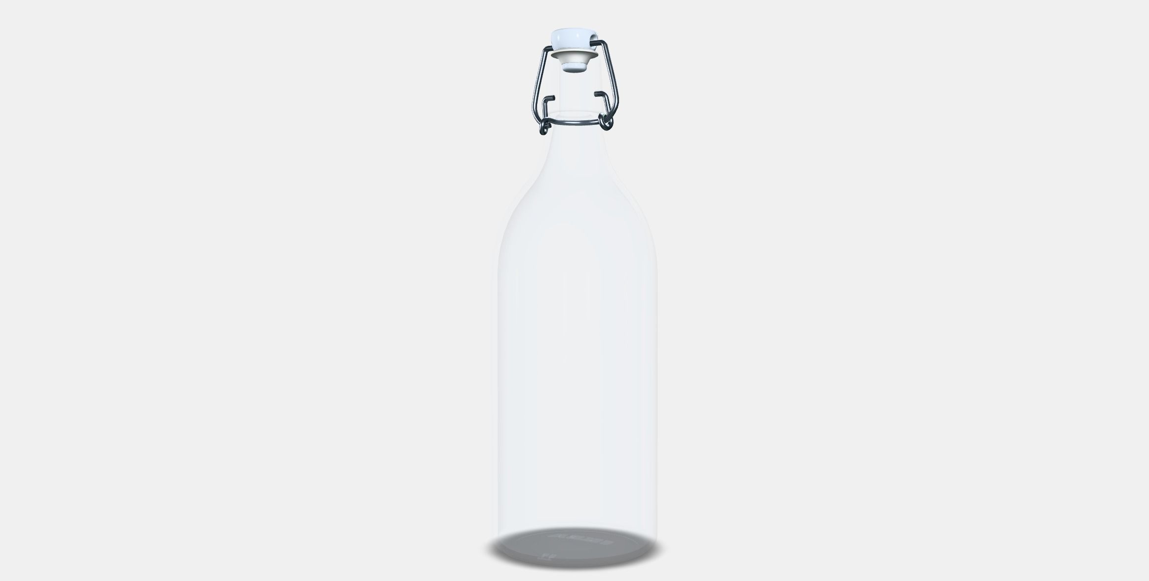 KORKEN bottle with cap 1 Low-poly 3D model_5