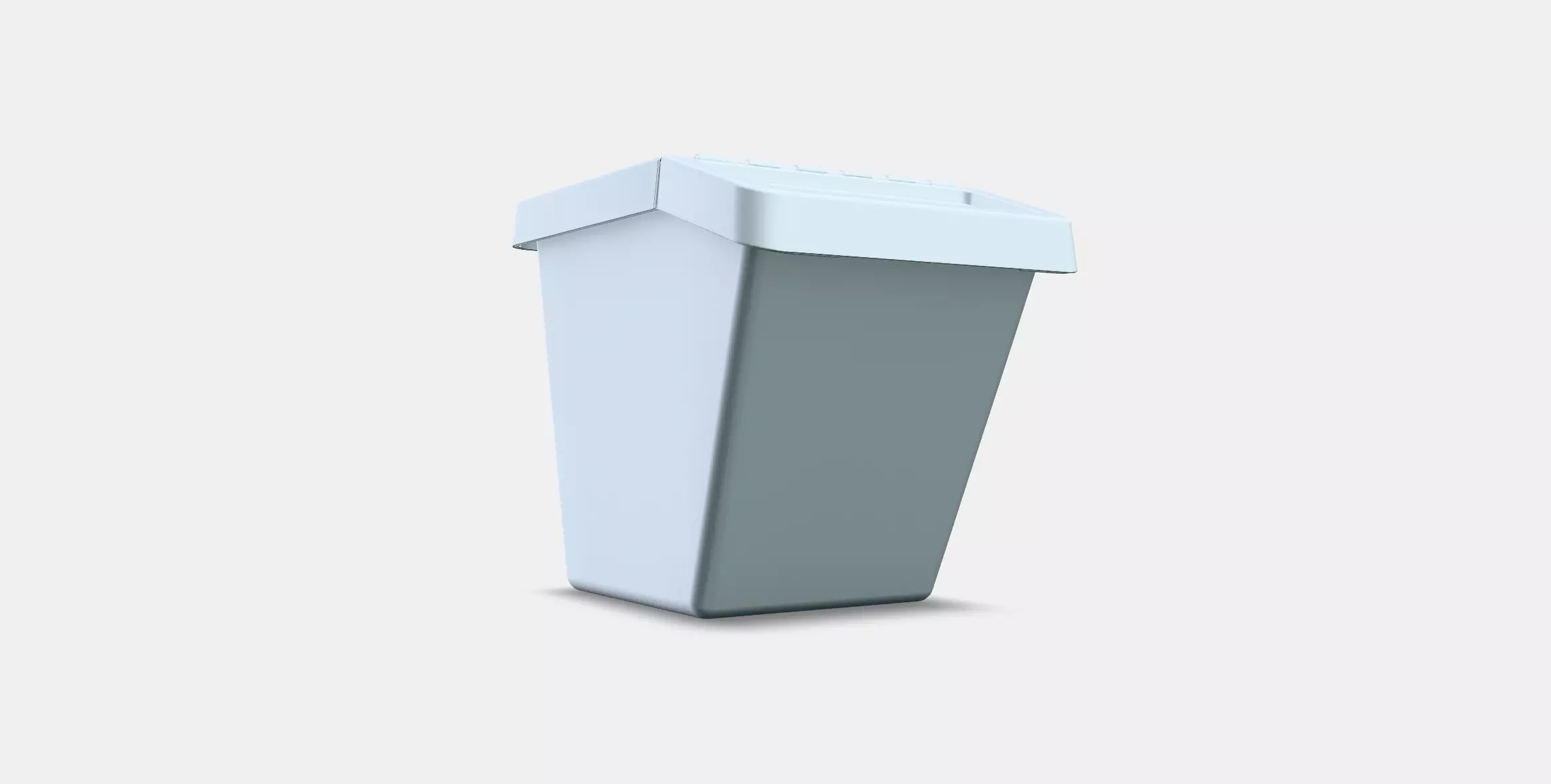 SORTERA waste garbage can with lid 1 Low-poly 3D model_0