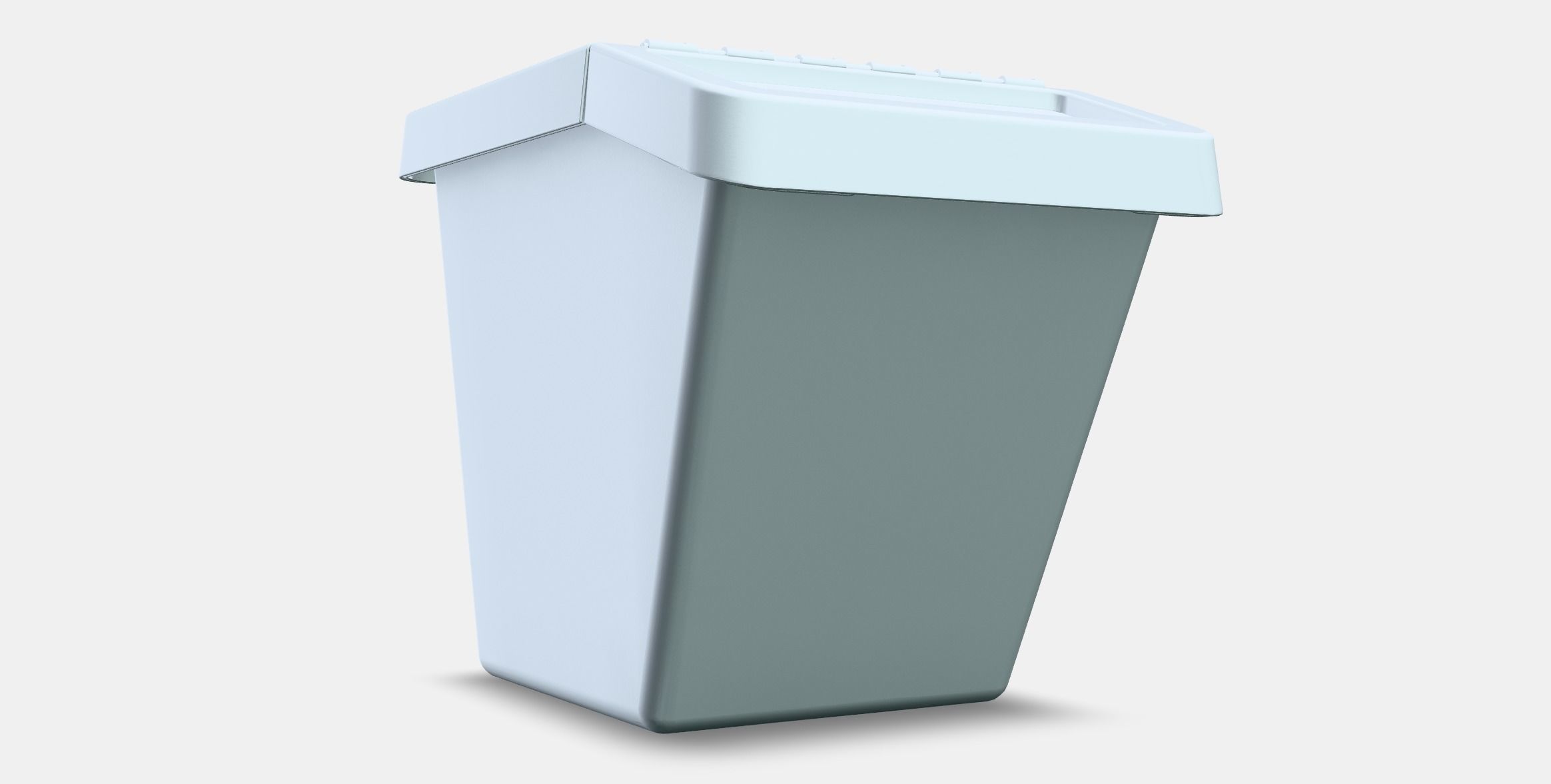 SORTERA waste garbage can with lid 1 Low-poly 3D model_9