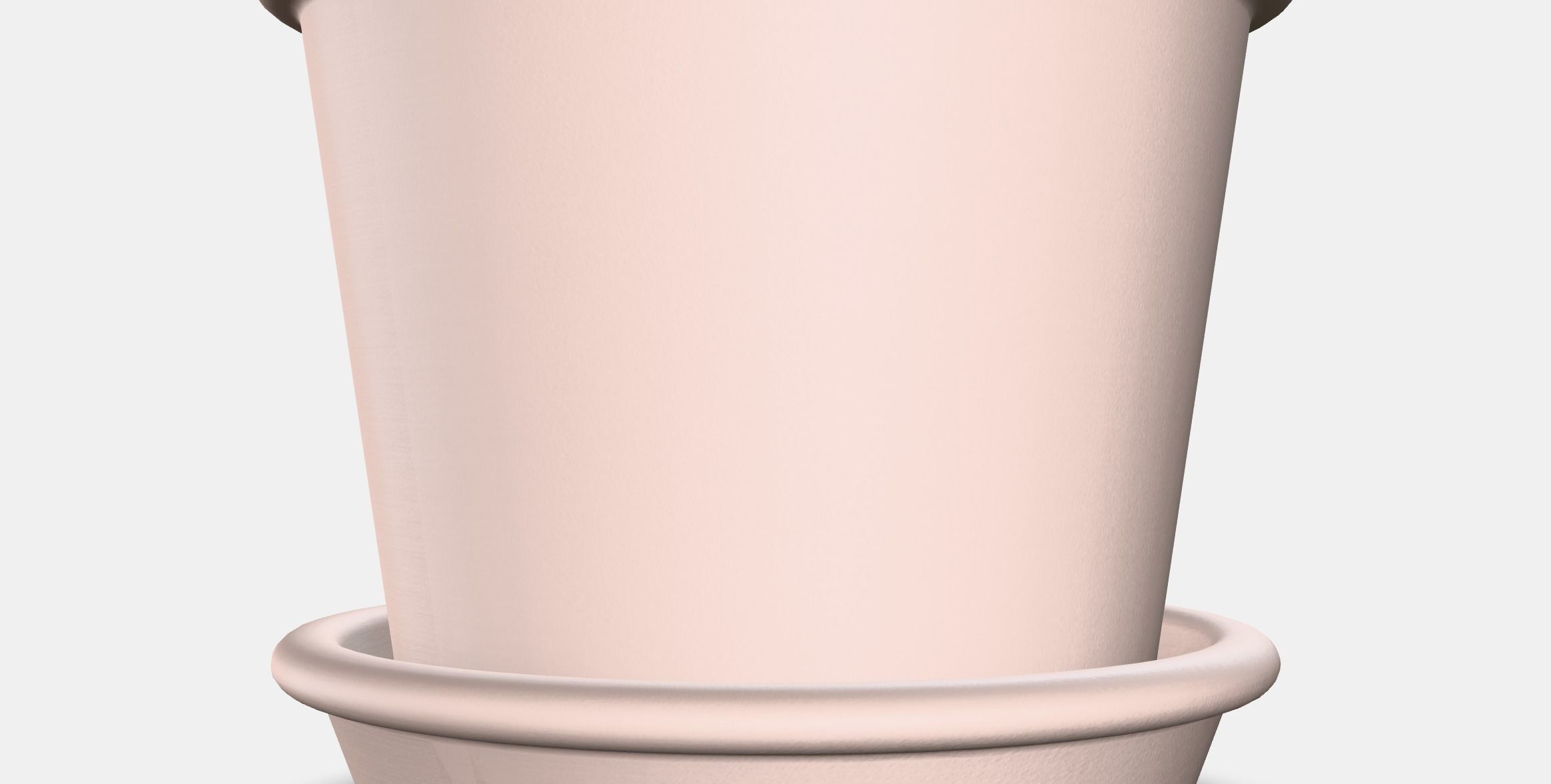 MUSKOTBLOMMA flower pot with saucer Low-poly 3D model_3