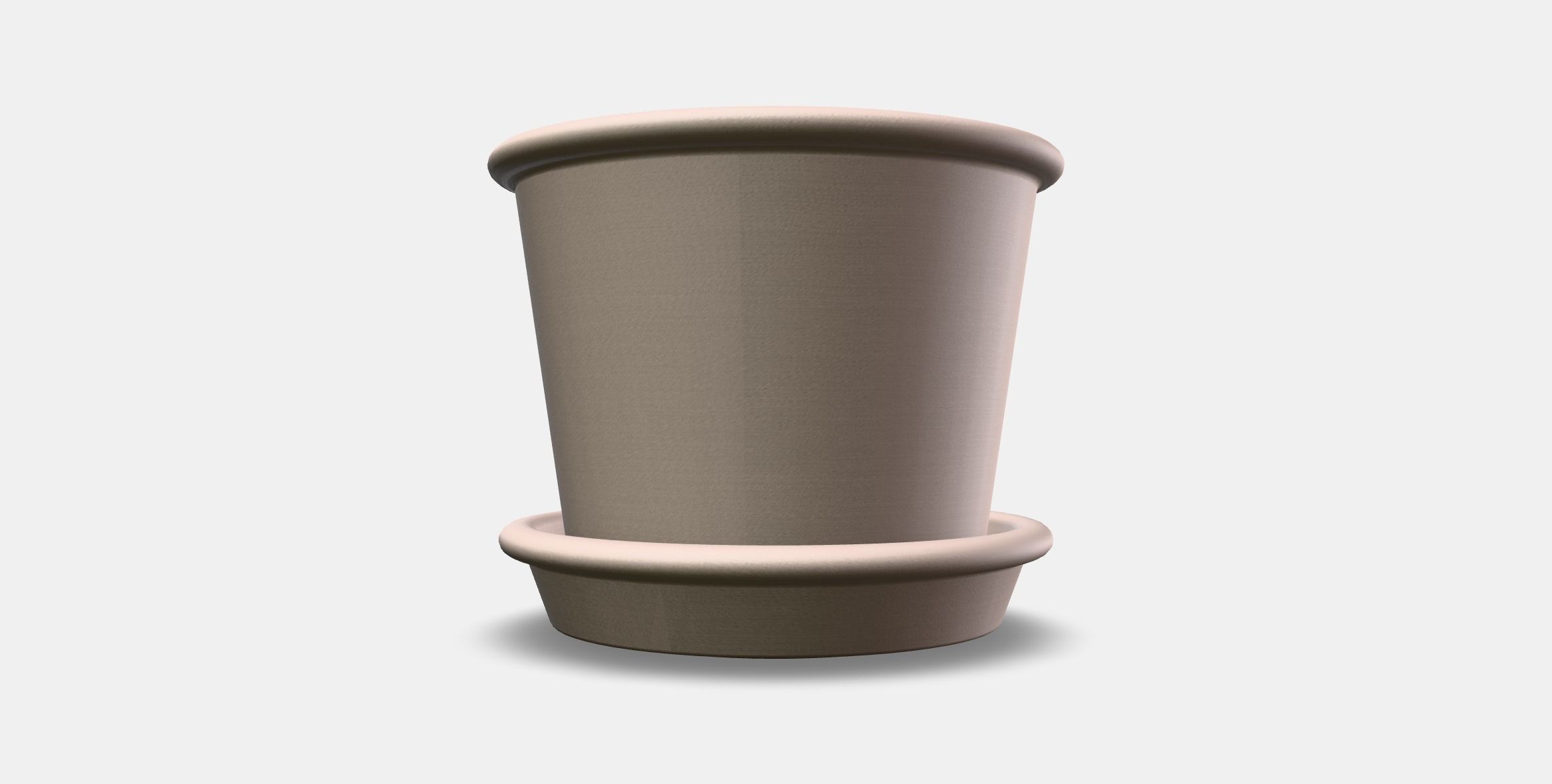 MUSKOTBLOMMA flower pot with saucer Low-poly 3D model_11