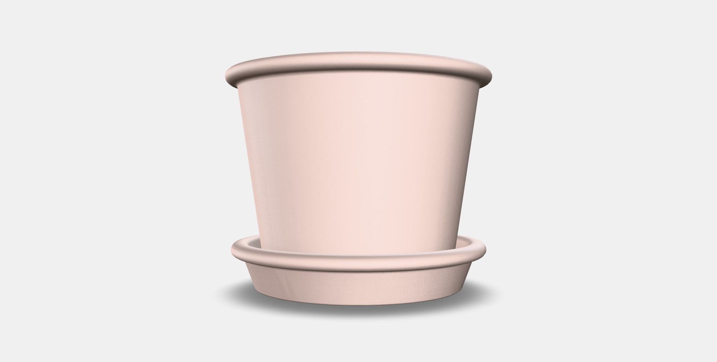 MUSKOTBLOMMA flower pot with saucer Low-poly 3D model_5