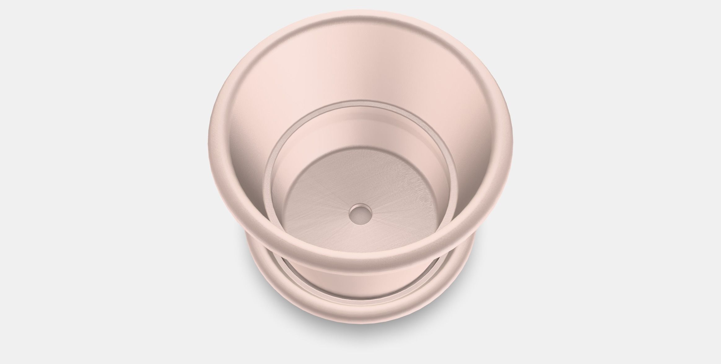 MUSKOTBLOMMA flower pot with saucer Low-poly 3D model_4