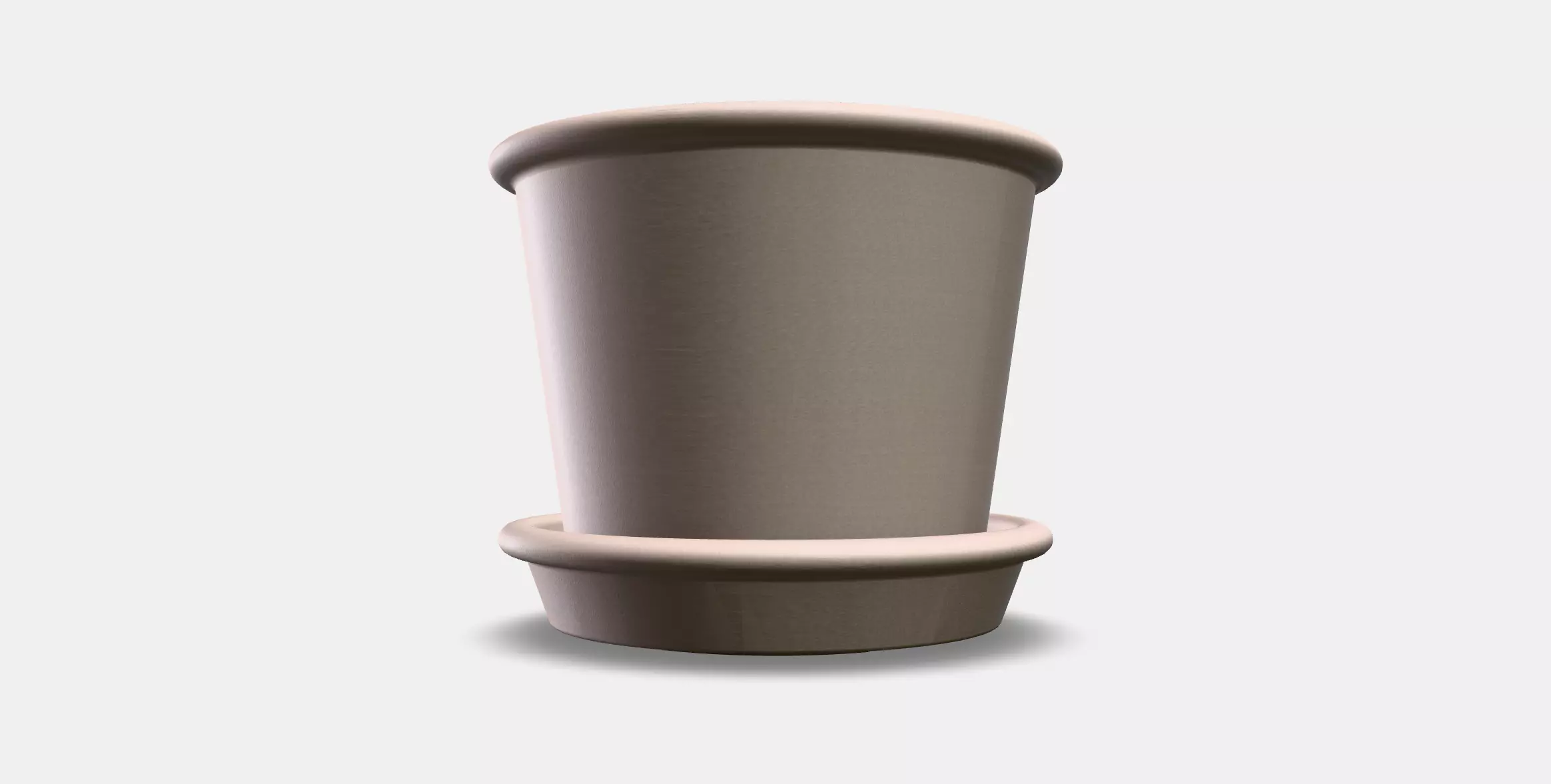 MUSKOTBLOMMA flower pot with saucer Low-poly 3D model_0