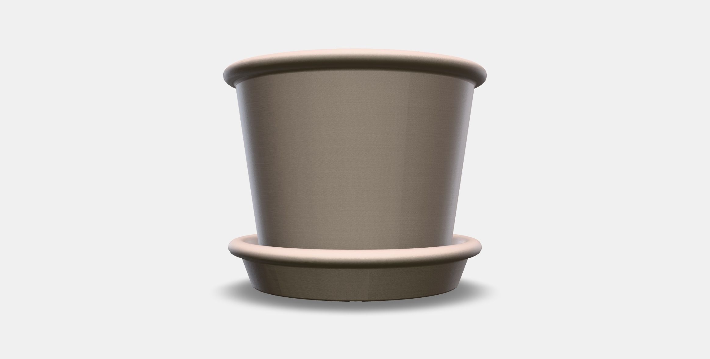 MUSKOTBLOMMA flower pot with saucer Low-poly 3D model_9