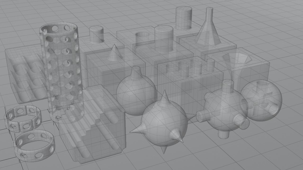 Male and female hard surface shapes 3d 2024 3D model_8