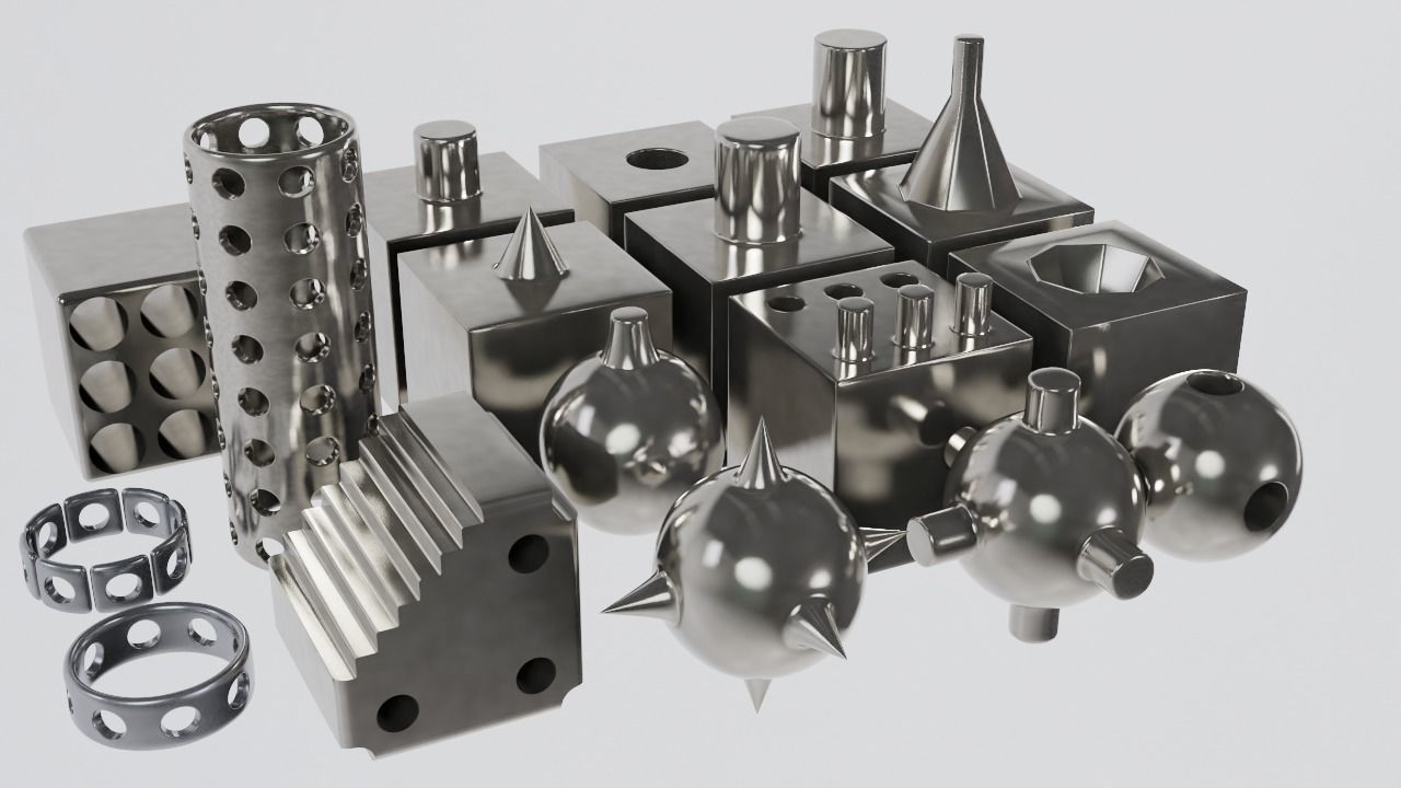 Male and female hard surface shapes 3d 2024 3D model_1