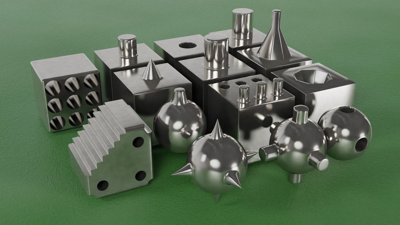 Male and female hard surface shapes 3d 2024 3D model_2