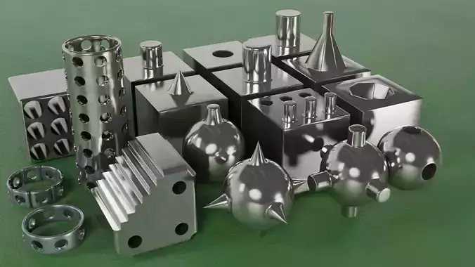 Male and female hard surface shapes 3d 2024