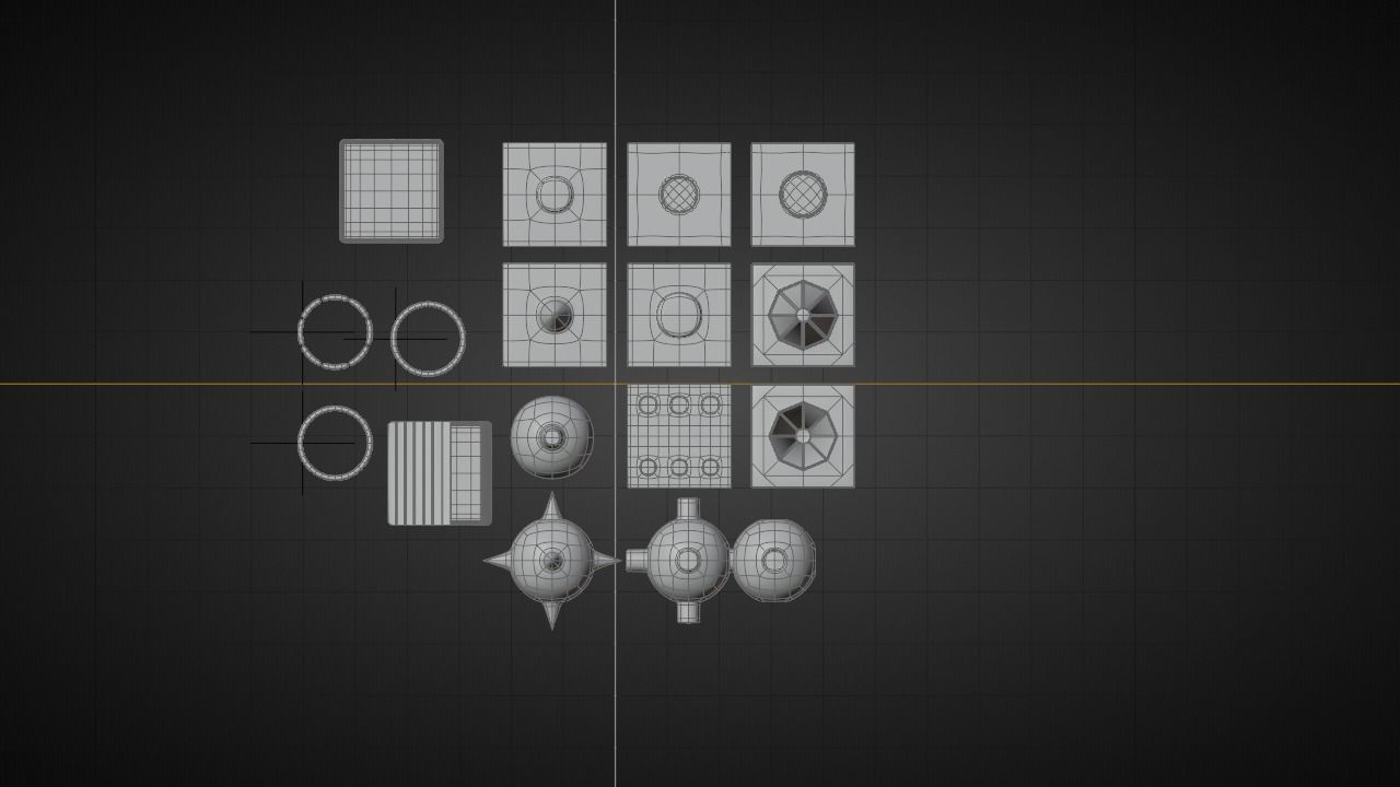 Male and female hard surface shapes 3d 2024 3D model_6