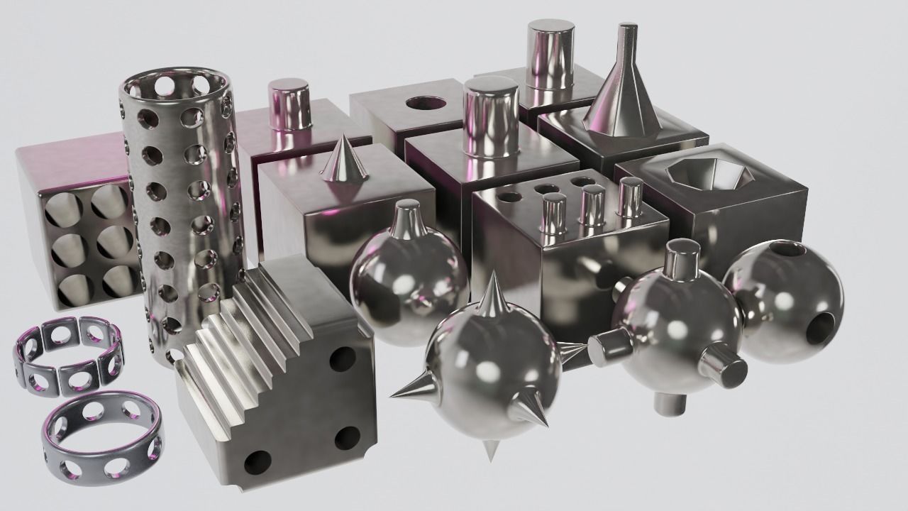 Male and female hard surface shapes 3d 2024 3D model_3