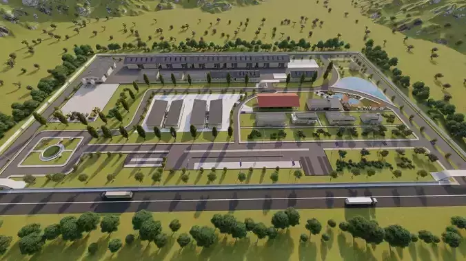 Industrial Factory-Factory building 3D model