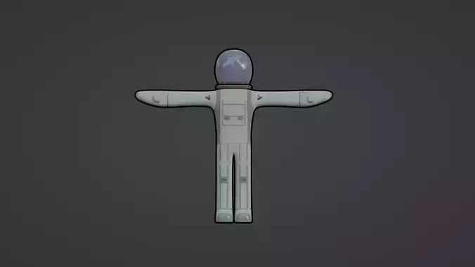 ANIMATED AND TEXTURED ASTRONAUT Low-poly 3D model