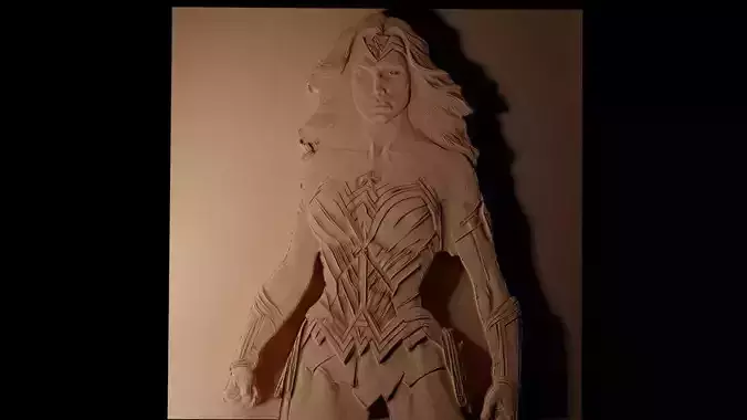 Wonder Woman CNC 3d Print High Relief Sand Casting
